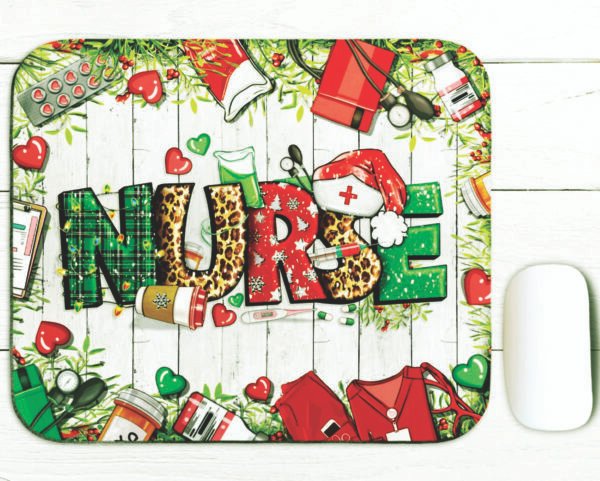 Christmas Nurse Mouse Pad