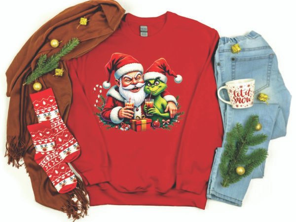 Santa & Grinch Party Sweatshirt
