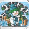Christmas Snowman Mouse Pad