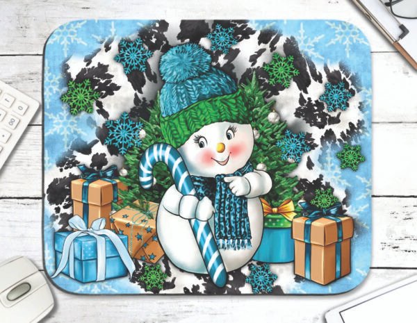 Christmas Snowman Mouse Pad